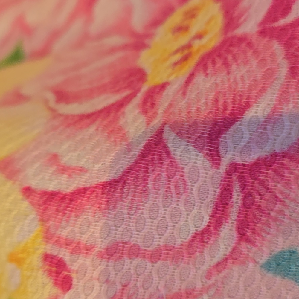 Vittadini Sport 100% Cotton Multi-Colored Floral Pastel Print Pencil Skirt - Picture 5 of 9